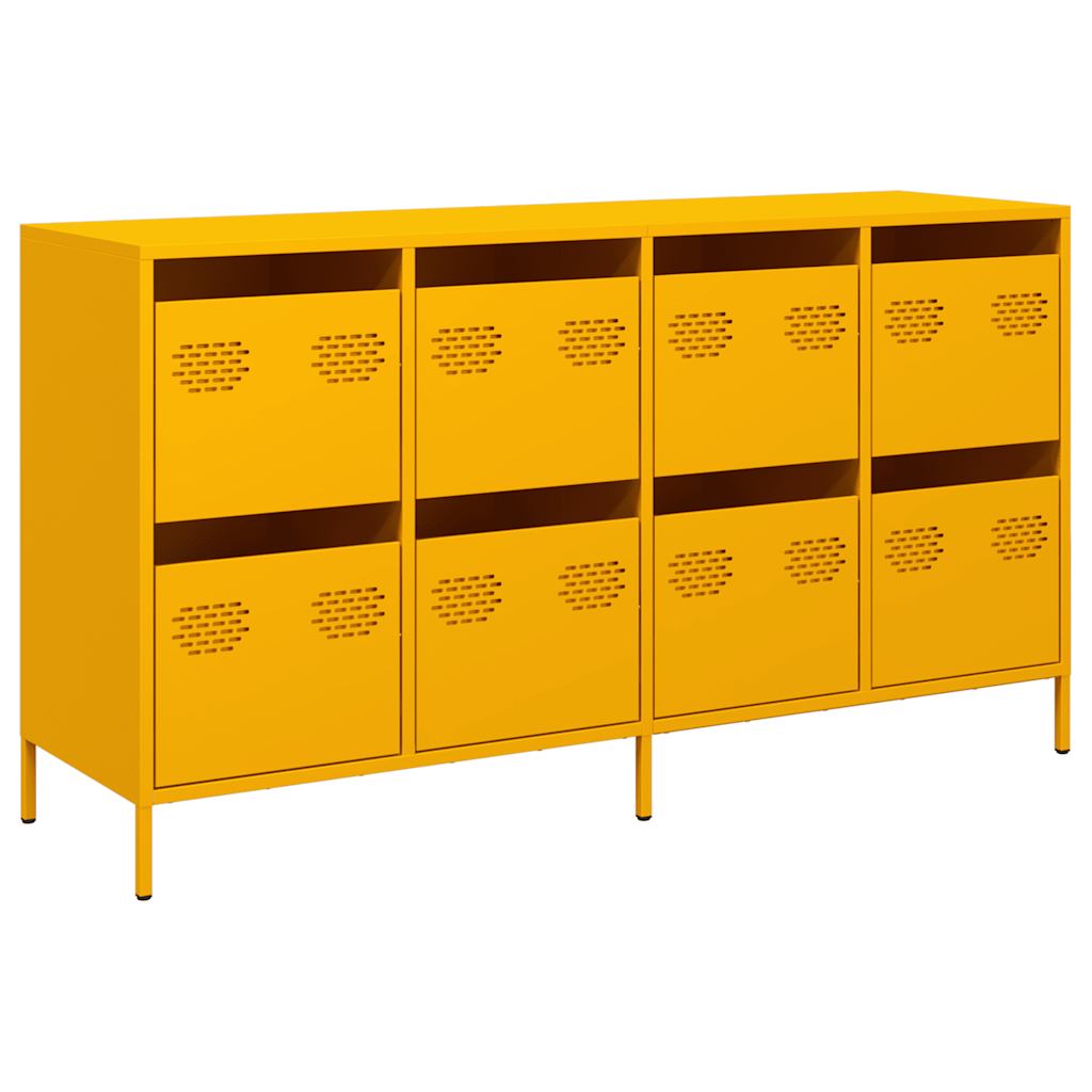 Sideboard Mustard Yellow 135x39x73.5 cm Cold-rolled Steel